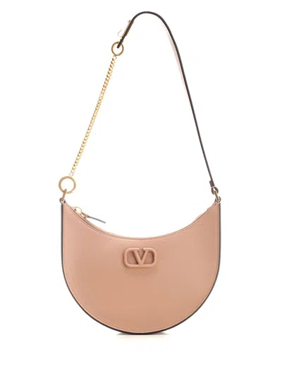 Valentino Garavani V Logo Mini Hobo Bag In Rose