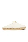 Valentino Vlogo 25 Embellished Textured-leather Espadrille Mules In Ivory