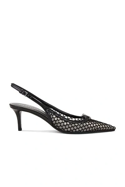 Valentino Garavani Mesh Vlogo Embellished Kitten Heel Pumps In Black