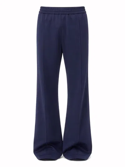 Valentino Technical Cotton Joggers With Vlogo Signature Patch In Blue