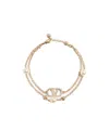 Valentino Embellished Vlogo Signature Bracelet In Gold