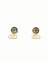Valentino V Logo Rhinestone Earrings