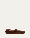 Valentino Driver Loafers In Brown
