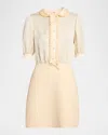 Valentino Women's Crepe Couture Short Dress In Nude