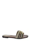 Valentino V Logo Sandal In Multicolor