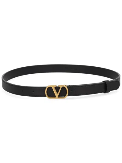 Valentino Garavani Vlogo Signature Belt In Black