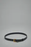 Valentino V-logo Signature Belt In Shiny Calfskin In Black