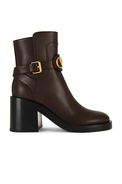 Valentino Garavani V Logo Signature Bootie In Pink