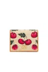 Shop Valentino V Logo Signature French Flap Wallet In Naturale  Multicolor  & Natural Camel
