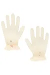 Valentino V Logo Signature Gloves In Betulla & Oro