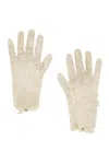 Valentino V Logo Signature Gloves In Burro & Oro