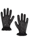 Valentino V Logo Signature Gloves In Nero & Oro