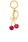 Valentino V Logo Signature Keyring In Gold