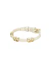 Valentino V Logo Signature Leather Bracelet In Light Ivory