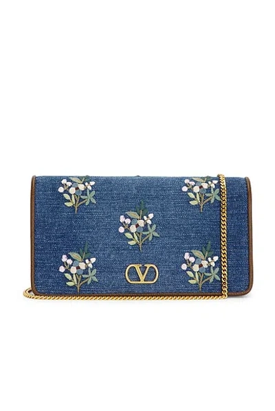 Valentino Garavani V Logo Signature Mini Bag In Blue