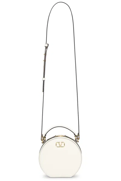 Valentino Garavani V Logo Signature Mini Bag In Ivory