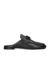 Valentino Vlogo Leather Slippers In Black