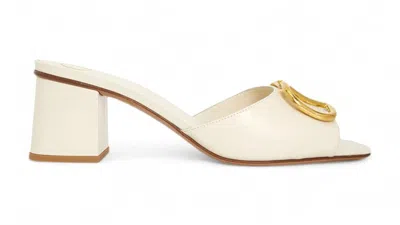 Pre-owned Valentino Garavani V Logo Signature Sandal (women's) Sneakers In Ivory In White