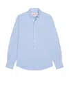 Valentino Vlogo Embroidered Long-sleeved Shirt In Sky Spring