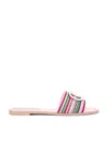 Valentino V Logo Signature Slides In Bajadera & Rosa Boreale