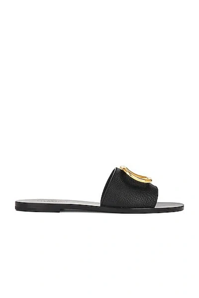 Valentino Garavani V Logo Signature Slide In Nero