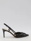 Valentino V Logo Signature Slingback Pumps In Black