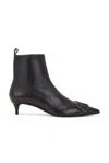 Valentino Vlogo Signature Leather Ankle Boots In Nero