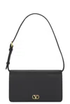 Valentino V Logo Signature Wallet With Strap In Nero