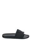 Valentino Garavani Black Sandals With Vlogo Detail On The Front In Tech Fabric Man In Black