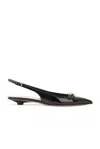 Valentino Vlogo Signature Leather Slingback Pump In Nero