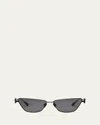 Valentino V-logo Titanium Cat-eye Sunglasses In Gold