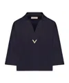 Valentino V-logo Virgin Wool Jumper In Black