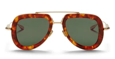 Valentino V-lstory - Honey Tortoise / Light Gold Sunglasses In Multi