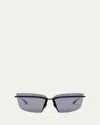 Valentino V-lure Rimless Acetate & Titanium Cat-eye Sunglasses In Blue