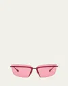 Valentino V-lure Rimless Acetate & Titanium Cat-eye Sunglasses