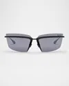 Valentino V-lure Rimless Acetate & Titanium Cat-eye Sunglasses In Blk