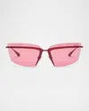 Valentino V-lure Rimless Acetate & Titanium Cat-eye Sunglasses