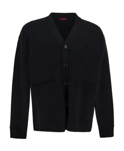 Valentino V-neck Cardigan In Black