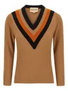 Valentino Garavani Wool Sweater Sweaters And Cardigans Beige In Brown