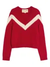 Valentino Garavani Intarsia Wool Jumper In Red