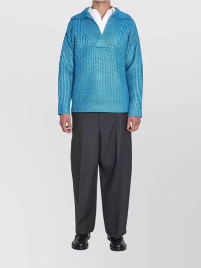 VALENTINO V-NECKLINE SILK BLEND SWEATER