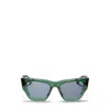 Valentino V - Sette Angular Frame Sunglasses In Green