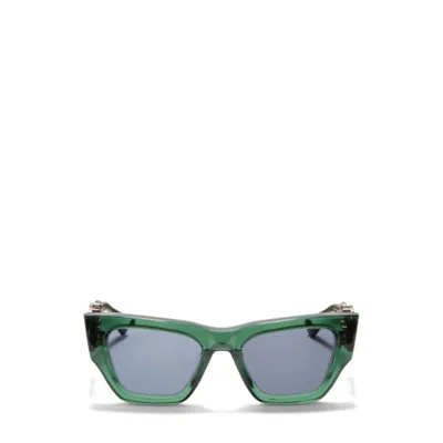 Valentino V - Sette Angular Frame Sunglasses In Green