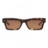 Valentino V - Sharp Brown Rectangular Unisex Sunglasses Vls-134 B 53 In ["brown","tortoise"]
