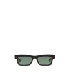 Valentino V-shape Rectangular Acetate Frame Unisex Dark Green 53 In Dark Green