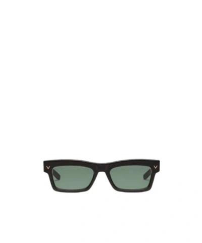 VALENTINO GARAVANI V-SHARP RECTANGULAR SUNGLASSES