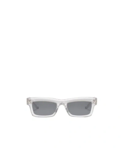 Valentino V-sharp Rectangular Sunglasses In Gray