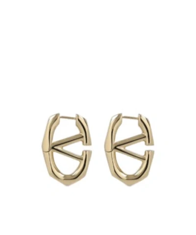 Valentino Garavani V Sign Earrings In Yellow