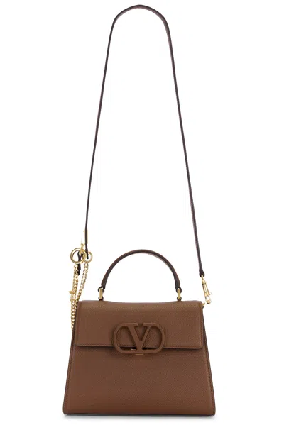 Valentino Garavani V Sling Small Top Handle Bag In Brown