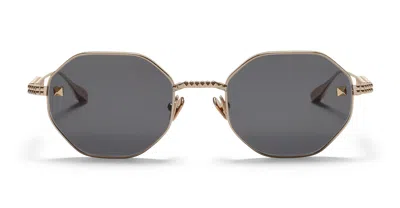 Valentino V-stud - White Gold Sunglasses In Silver